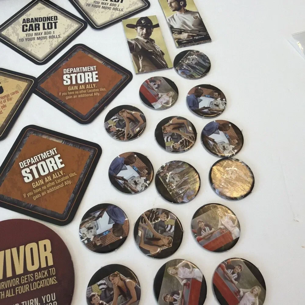 AMC The Walking Dead 2011 Board Game Replacement Parts Cards Tokens